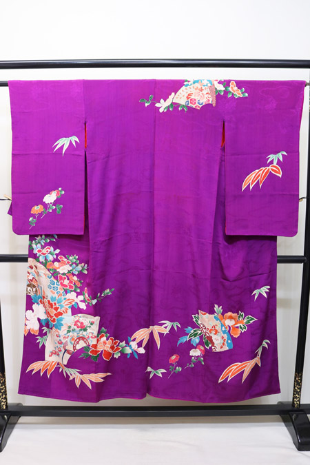Vintage Silk Kimono – Gosho Guruma (Imperial Carts)