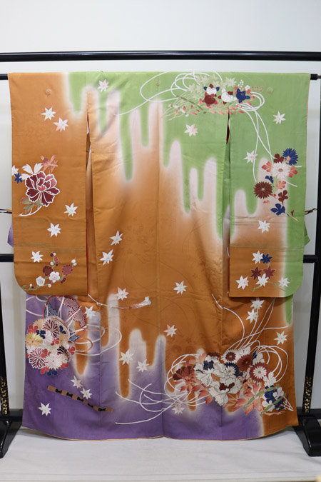 Vintage Silk Furisode Kimono – Momiji