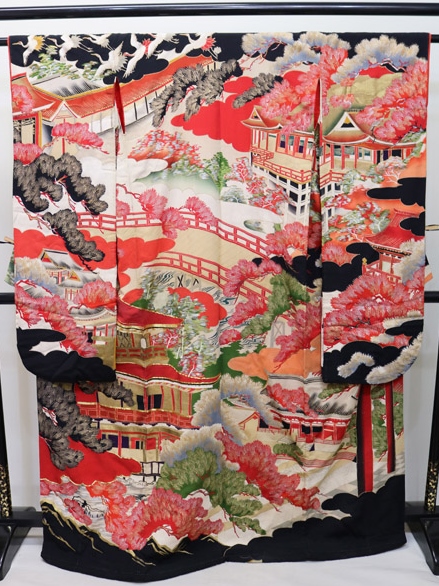 Vintage Silk Furisode Kimono – Temple