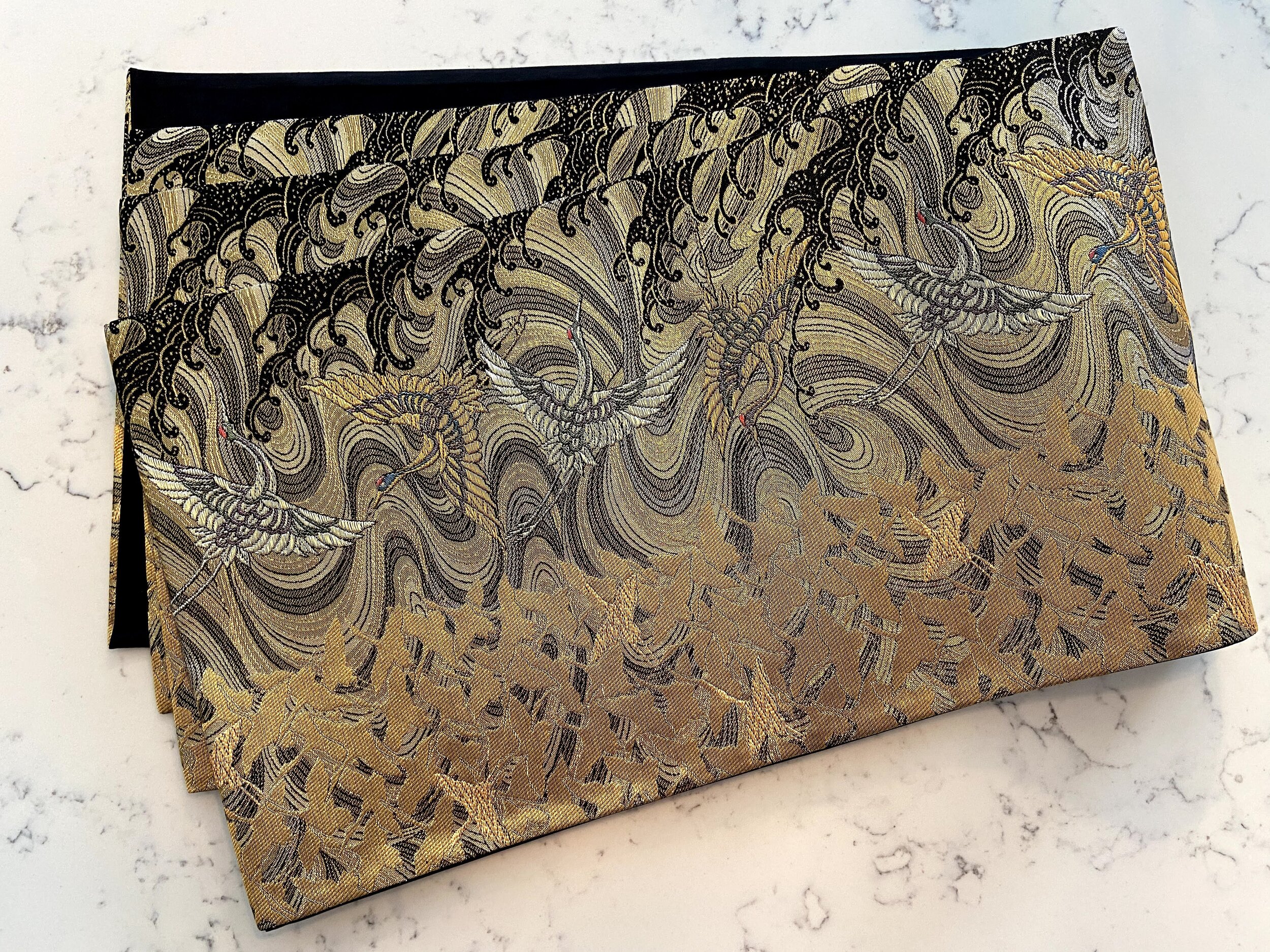 Fukuro Obi – Nishijin Weaving Crane 