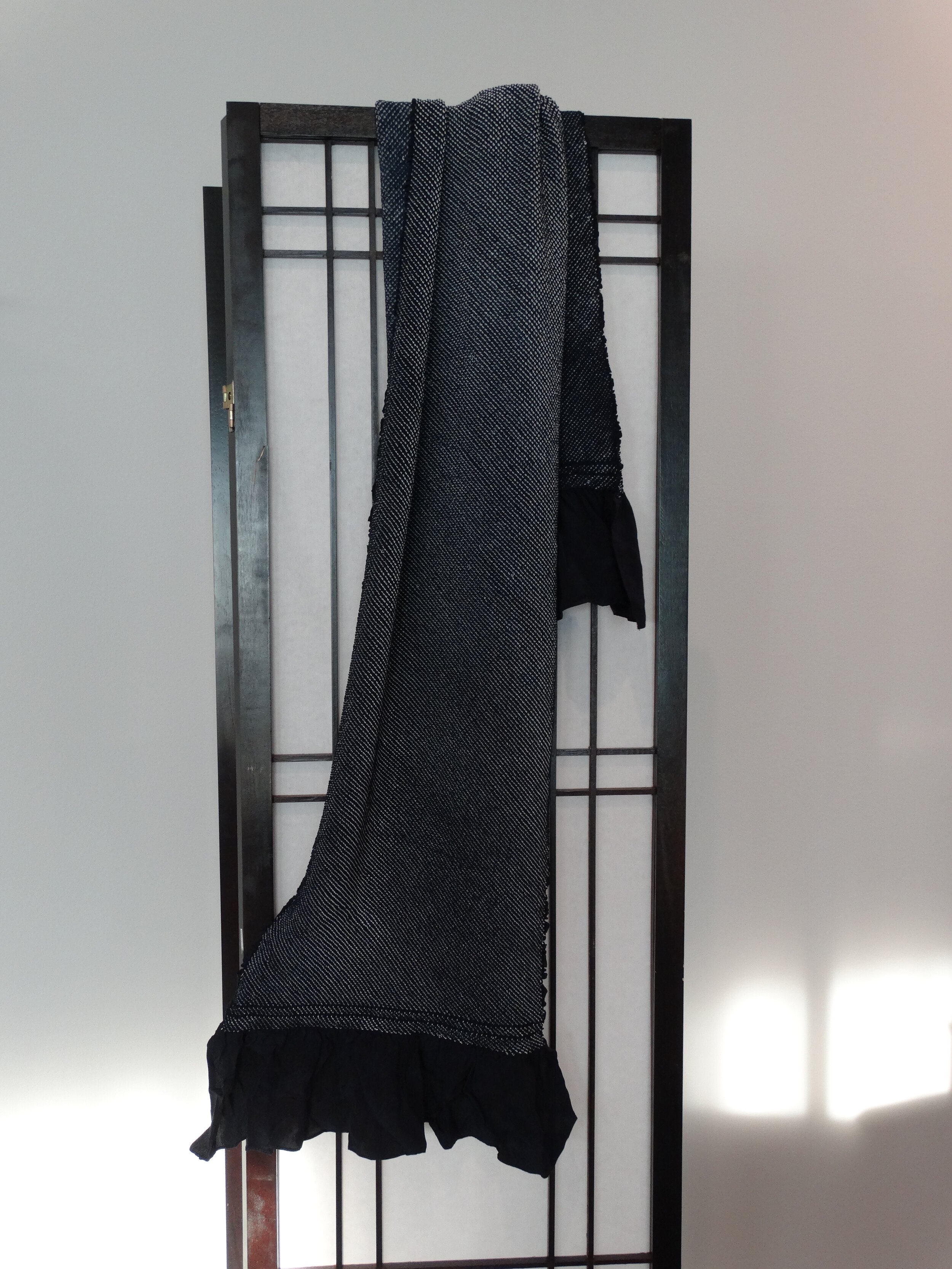 Shibori Heko Obi – Gray