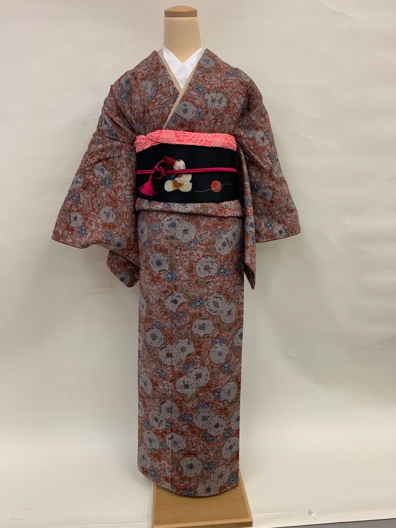 Vintage Komon Kimono and Nagoya Obi Set 034